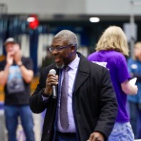 Dean Bayo speaks at the 2026 GVSU West MI District Event